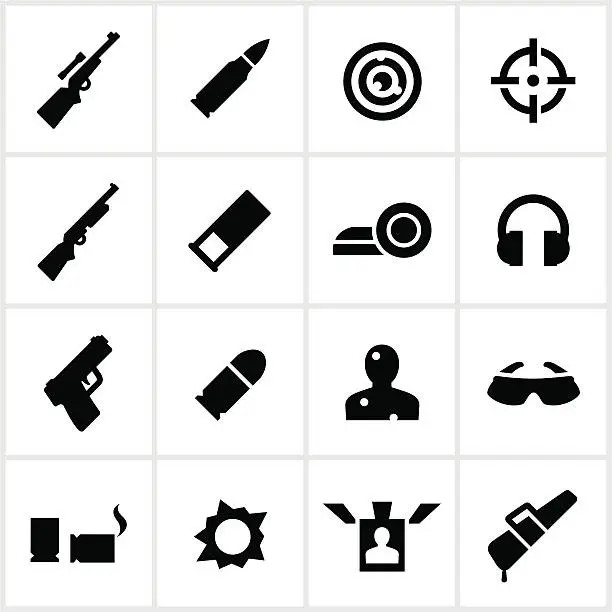 Vector illustration of Target Shooting Icons