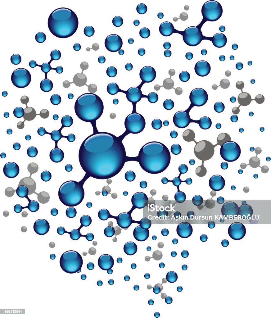 Molecule Density Example Molecule Density Stock Illustration - Download Image Now - Molecular ...