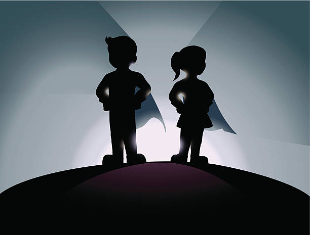 New Generation Superheroes Stock Illustration - Download Image Now -  Superhero, Child, In Silhouette - iStock
