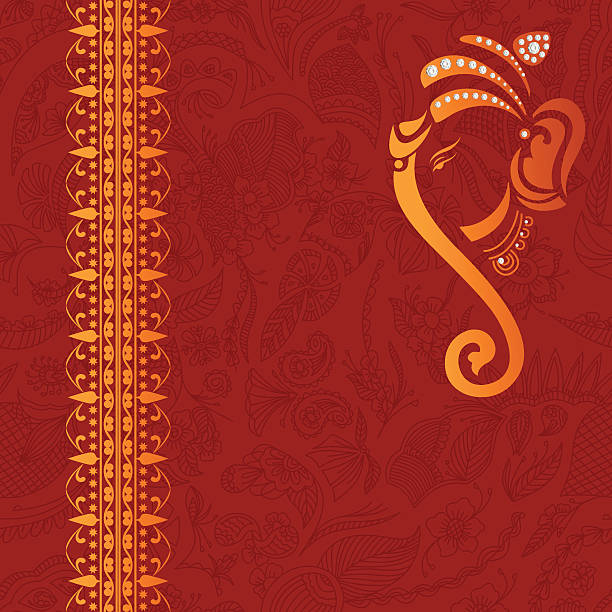 Beautiful Traditional Background Self illustrated beautiful Indian traditional background. Easy to edit  Eps8 vector file. ganesha stock illustrations