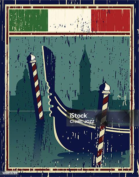 Venice Poster Stock Illustration - Download Image Now - Venice - Italy, Gondola - Traditional Boat, Architecture