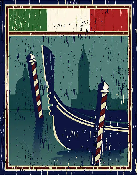 Vector illustration of venice poster