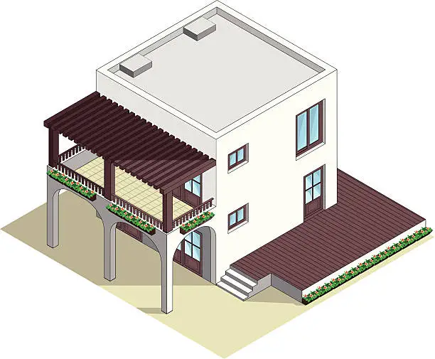 Vector illustration of House isometric.