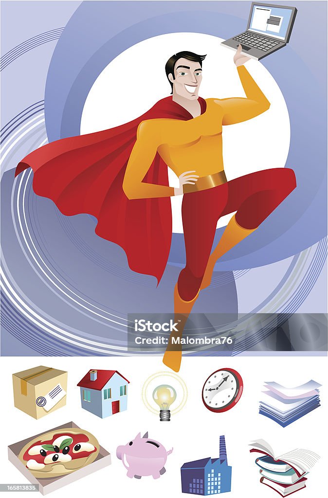 Super boy para negocios - arte vectorial de Bibliotecario libre de derechos