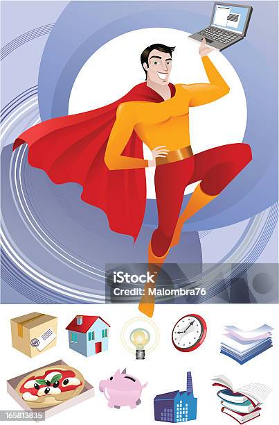 Ilustración de Super Boy Para Negocios y más Vectores Libres de Derechos de Bibliotecario - Bibliotecario, Superhéroe, Asesor financiero