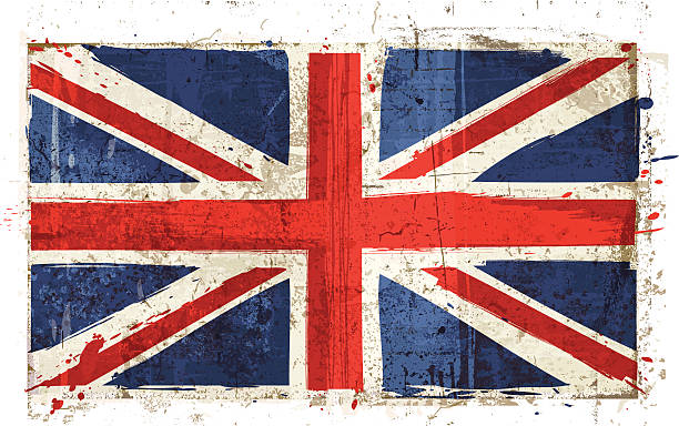 illustrazioni stock, clip art, cartoni animati e icone di tendenza di invecchiato gran bretagna bandiera - british flag dirty british culture flag