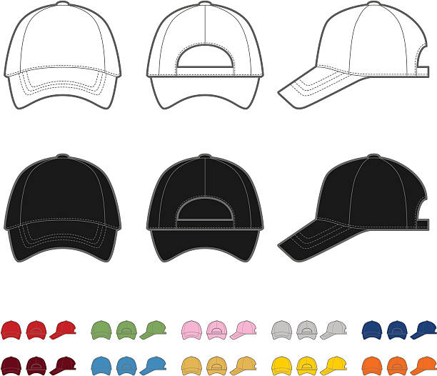 illustrations, cliparts, dessins animés et icônes de casquette de baseball - baseball base ball hat