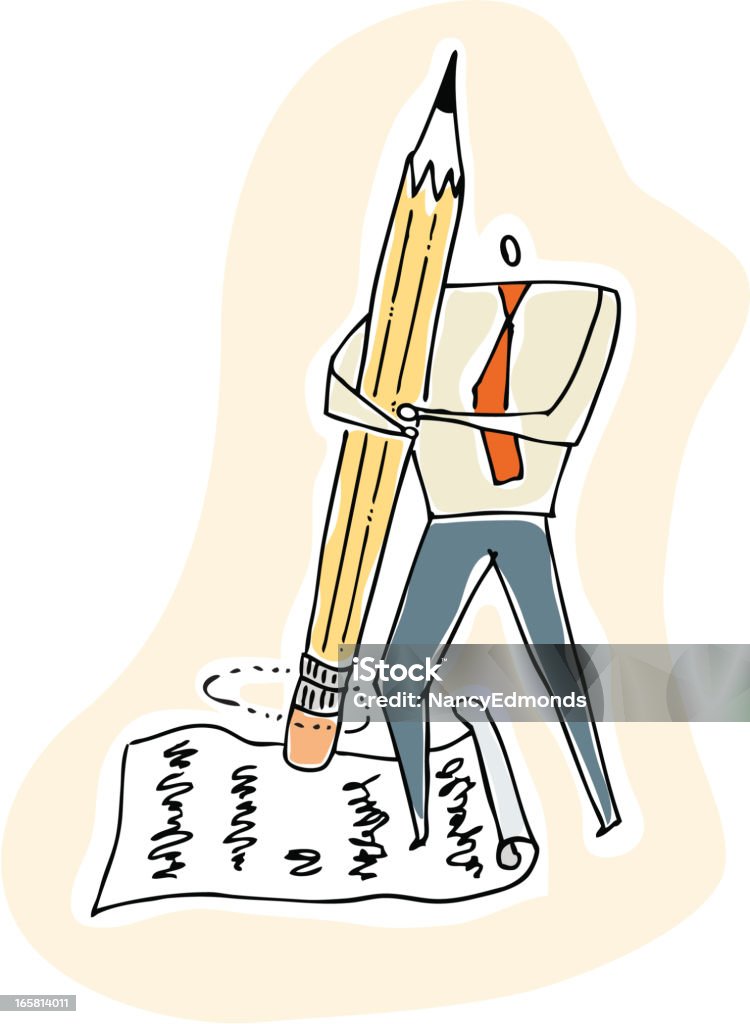 Man Erasing Notes Erasing Man Stock Illustration - Download Image Now - Removing, Eraser ...
