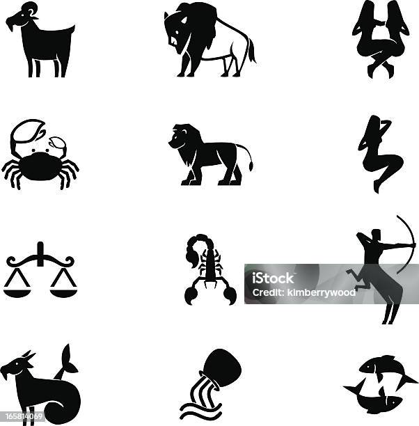 Ilustración de Horoscope Señal Icono De y más Vectores Libres de Derechos de Ícono - Ícono, Escorpión - Arácnido, Forma de Estrella