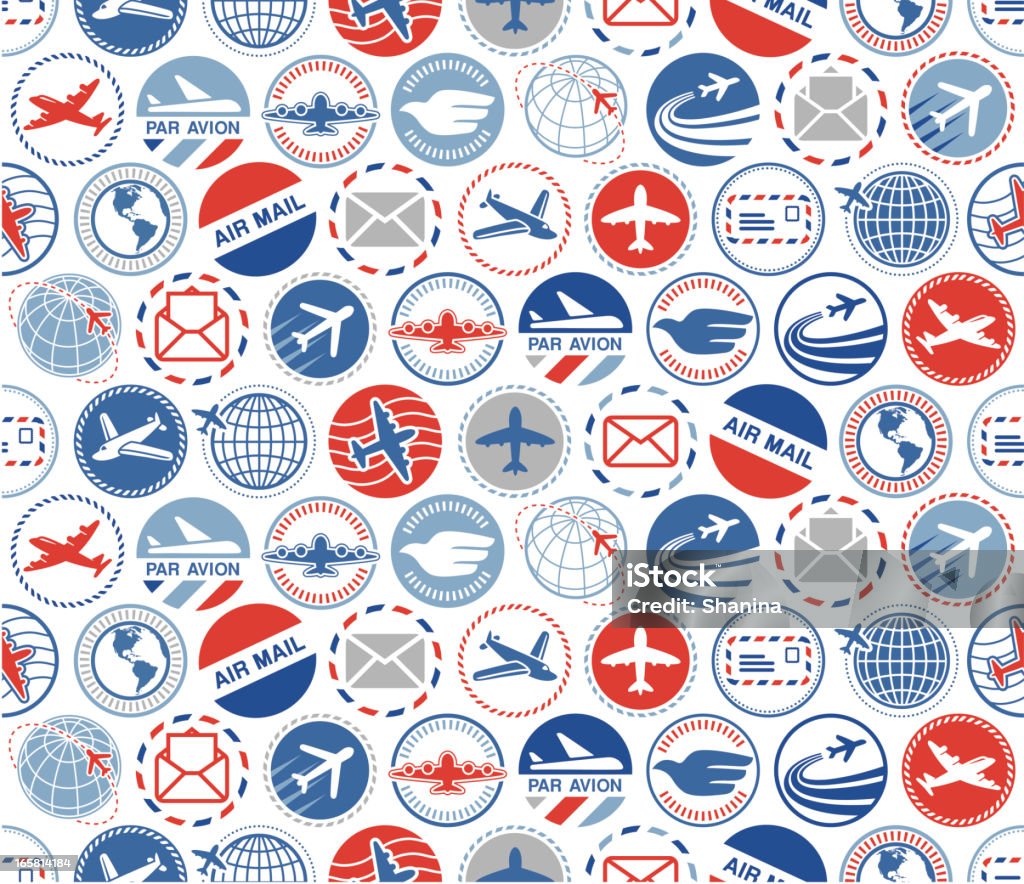 Air Mail Pattern Air Mail Circles Seamless Pattern Stock Illustration - Download Image ...
