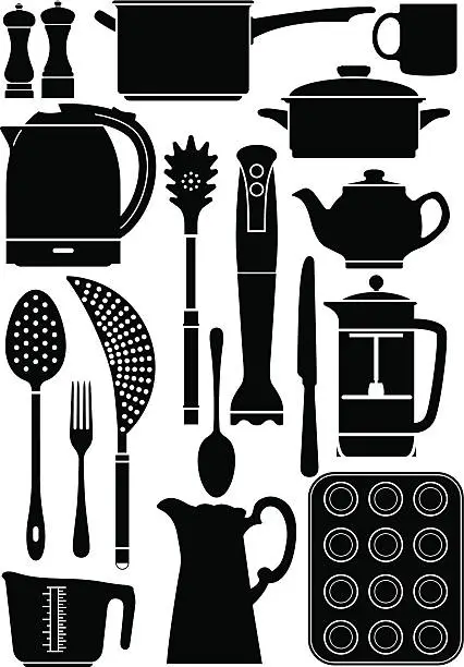 Vector illustration of Kitchen ware