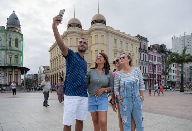 istock Brazilian tourists in Recife downtown 1658143600