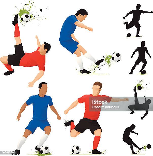 Ilustración de Jugadores De Fútbol y más Vectores Libres de Derechos de Fútbol - Fútbol, Jugador de fútbol, Pelota de fútbol