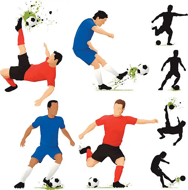 Vector illustration of Soccer Players