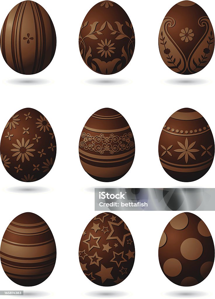 Chocolate huevos de Pascua - arte vectorial de Chocolate libre de derechos