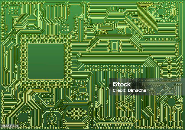 Vetores de Fundo Abstrato Microchip e mais imagens de Placa de circuito - Placa de circuito, Chip de computador, Placa-mãe