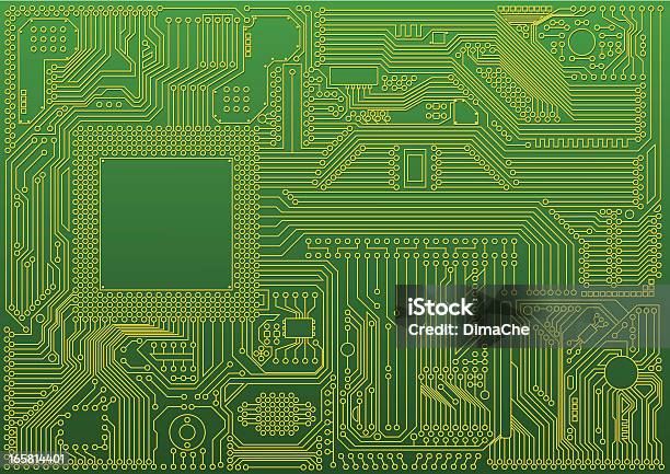 Фон Абстрактный Микрочип — стоковая векторная графика и другие изображения на тему Печатная плата - Печатная плата, Компьютерная микросхема, Системная плата