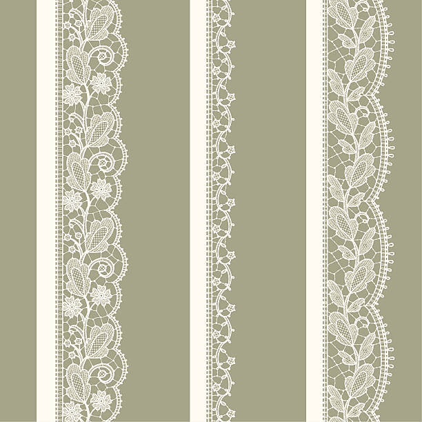 인명별 lace. 수직분사 연속무늬. - lace frame retro revival floral pattern stock illustrations