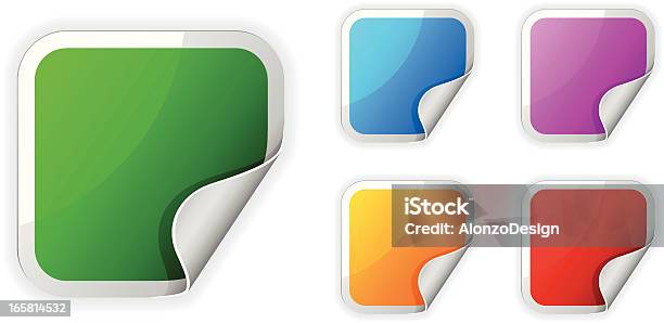 Color Sticker Square Square Colorful Stickers Stock Illustration - Download Image Now - Blue ...
