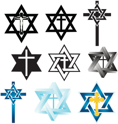 Messianic Judaism Symbols, Star of David, Religious Cross