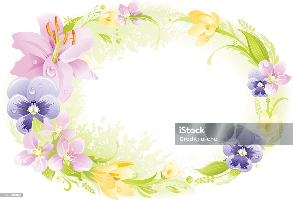 Blumen Kranz - Lizenzfrei Abstrakt Vektorgrafik