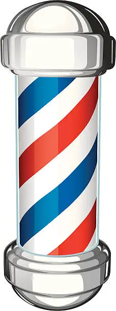 Vector illustration of barber shop pole