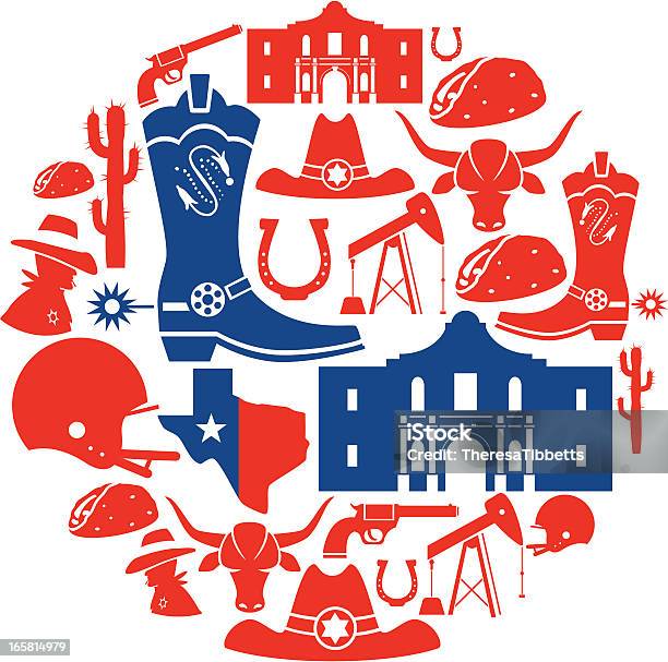 Texas Icon Montage Stock Illustration - Download Image Now - Texas, Icon Symbol, Alamo - San Antonio