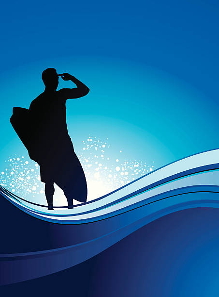 サーフィンの展望 - surfing surf wave men点のイラスト素材／クリップアート素材／マンガ素材／アイコン素材