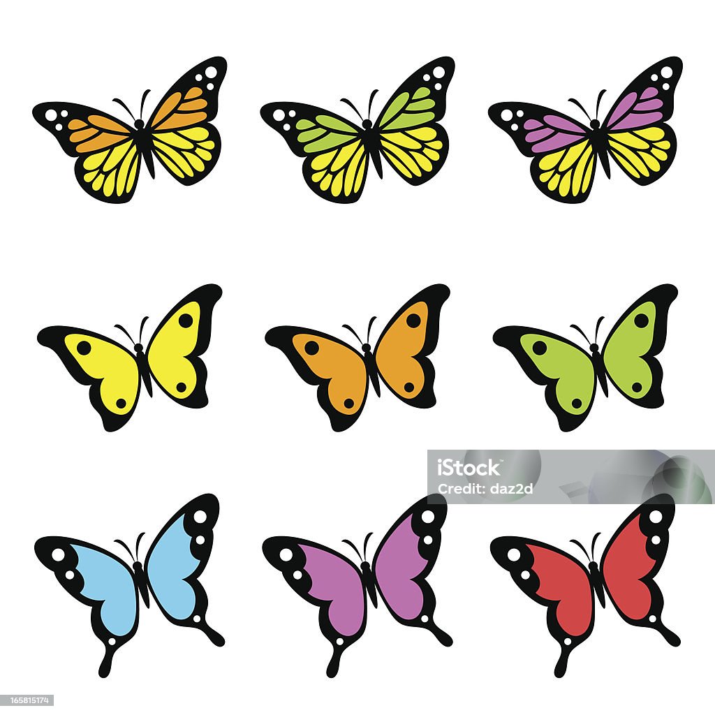 Butterflies Stock Illustration - Download Image Now - Butterfly - Insect,  Vector, Simplicity - iStock
