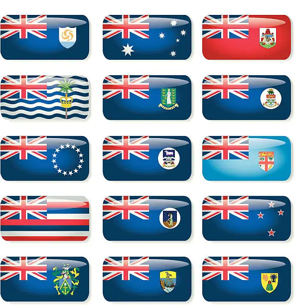Vector illustration of Union Flag Countries