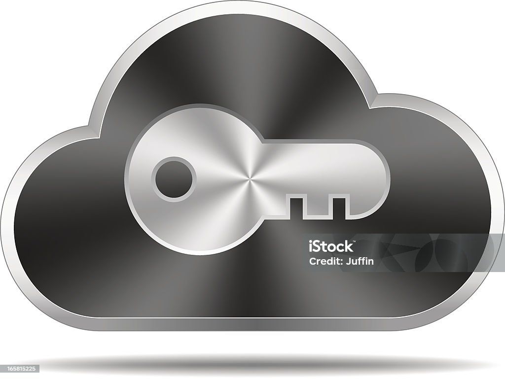 Cloud icon (key - Lizenzfrei Cloud Computing Vektorgrafik
