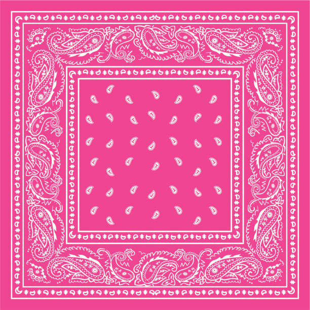 pink bandana a pink bandana Bandana stock illustrations