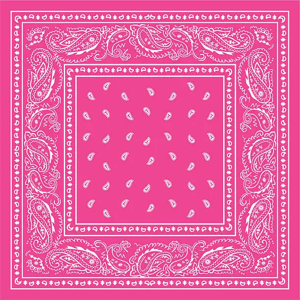 Vector illustration of pink bandana