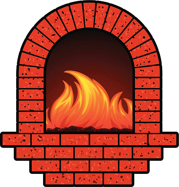 feuerofen - brick oven stock-grafiken, -clipart, -cartoons und -symbole