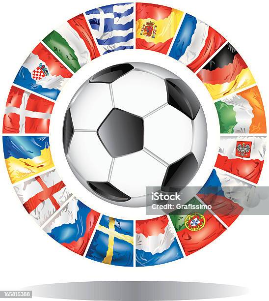 Vetores de Campeonato Europeu De Futebol De 2012 Pavilhões De Participantes e mais imagens de Bandeira Espanhola