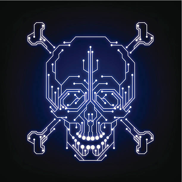310+ Skull With Circuit Board Stock Illustrations, Royalty-Free
