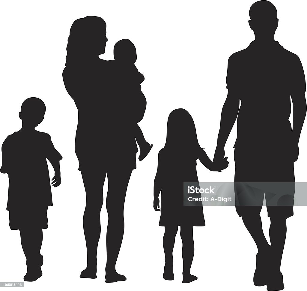 Family Size Vector This Family Vector Silhouette Stock Illustration - Download Image Now ...