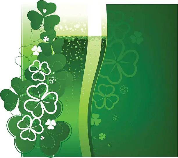 Vector illustration of St. Patrick's green beer