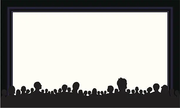 Vector illustration of Crowd (People Are Moveable and Complete Down to the Waste)
