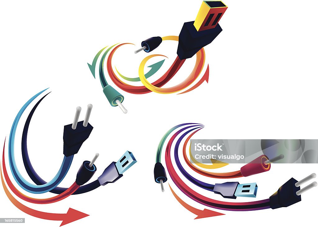 Plug Computer Animation Computer Plugs Stock Illustration - Download Image Now - Arrow Symbol ...