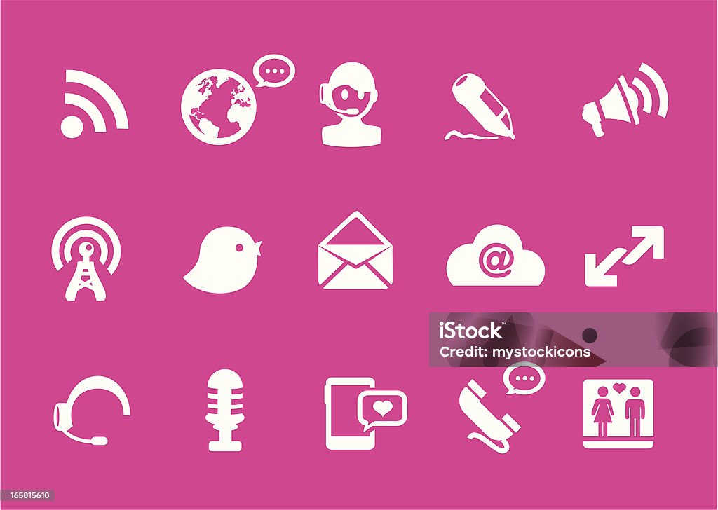 Metro iconos de comunicación Digital - arte vectorial de Agente de servicio al cliente libre de derechos