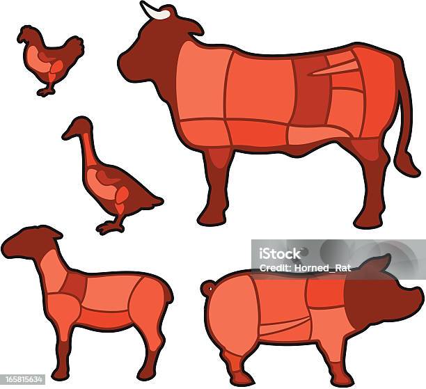 Ilustración de Diagrama De Cortes De Carne y más Vectores Libres de Derechos de Carne de vaca - Carne de vaca, Ternera, Brisket