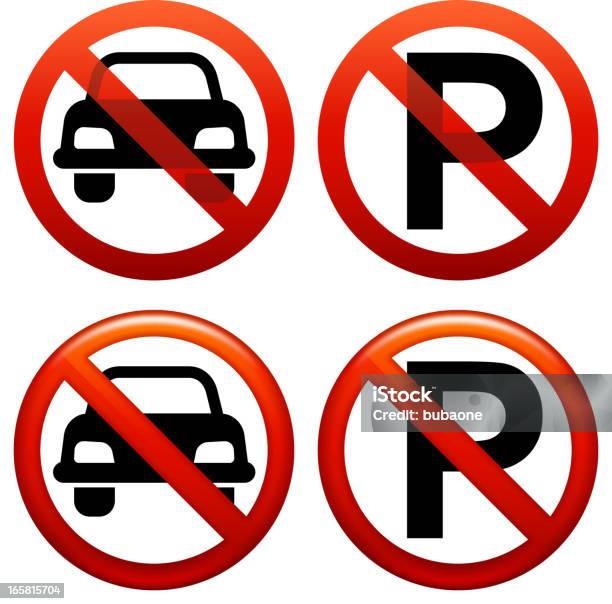 Vetores de As Placas De Estacionamento Não Permitido e mais imagens de Placa de Proibido Estacionar - Placa de Proibido Estacionar, Vector, Ícone de Computador