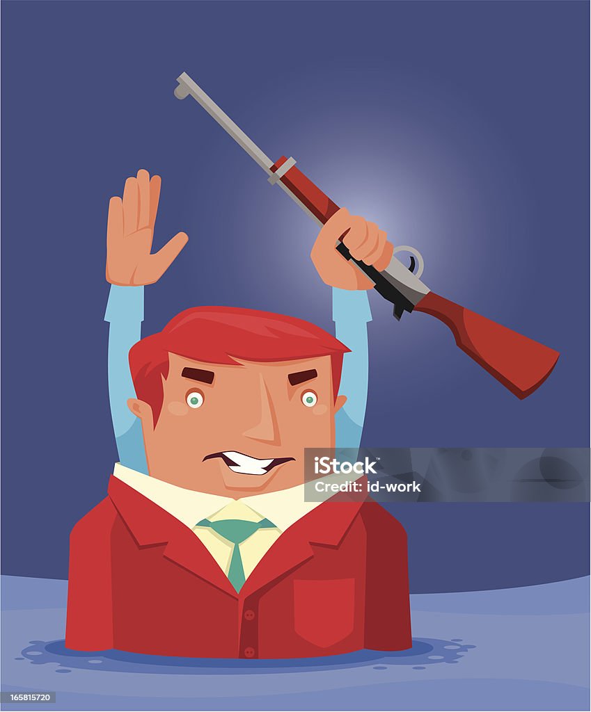 Guy With Rifle Vector Man With Rifle Stock Illustration - Download Image Now - Adult ...