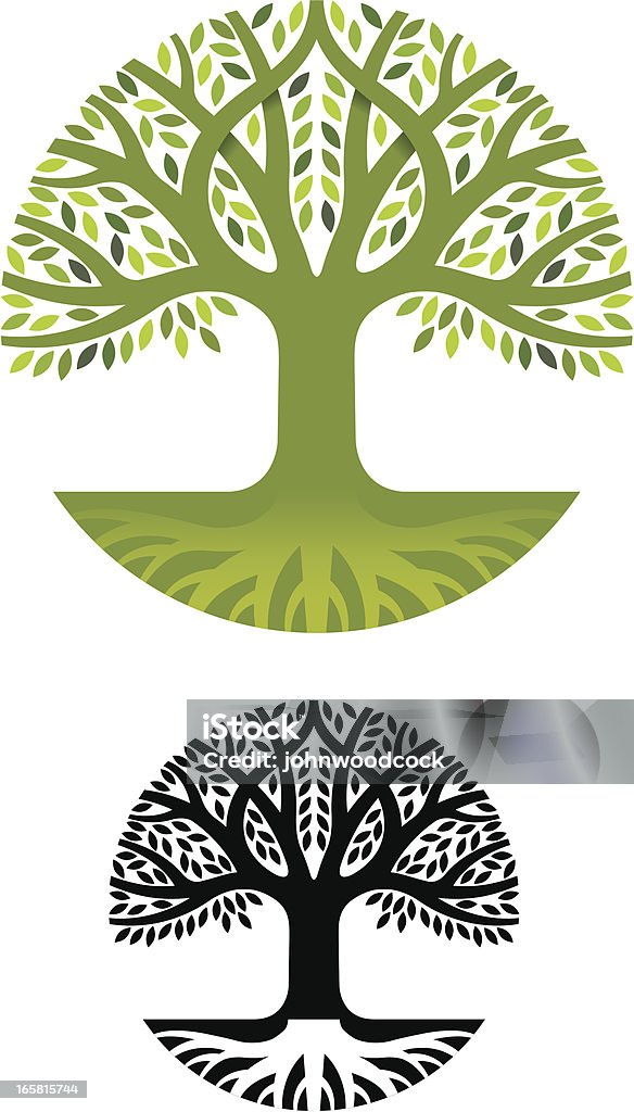Round Root Vector Round Tree Roots Stock Illustration - Download Image Now - Tree, Root ...
