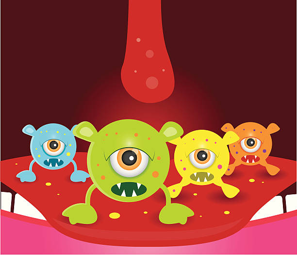 Mouth Germs Stock Illustration - Download Image Now - Bacterium, Tonsil,  Monster - Fictional Character - iStock