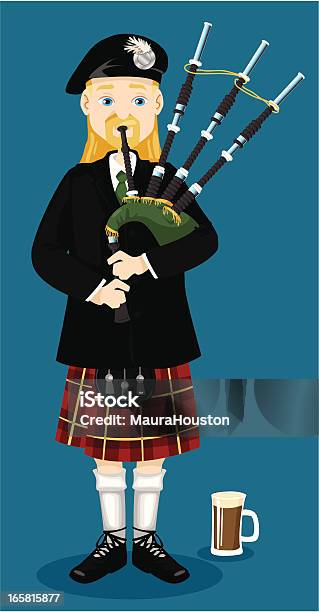 Piper Condutture - Immagini vettoriali stock e altre immagini di Cornamusa - Cornamusa, Kilt, Cultura scozzese