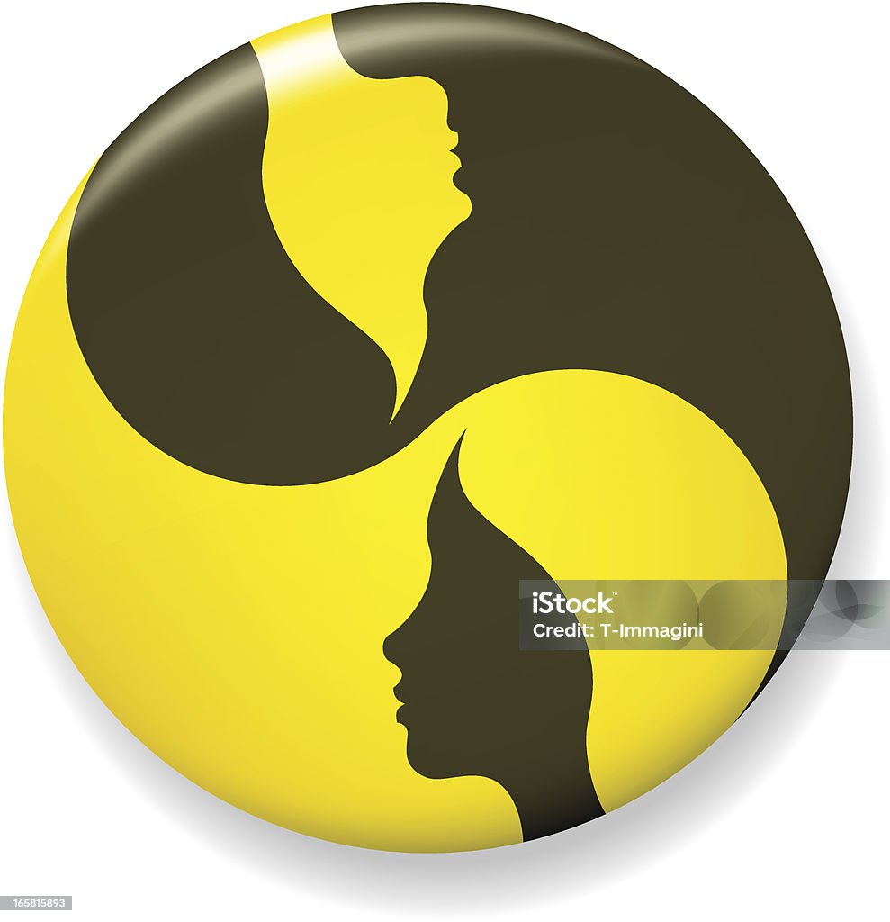 Femme Yin e Yang Tao code - clipart vectoriel de Visage libre de droits