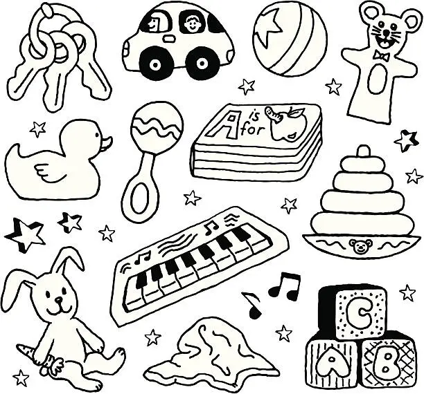 Vector illustration of Baby Toys