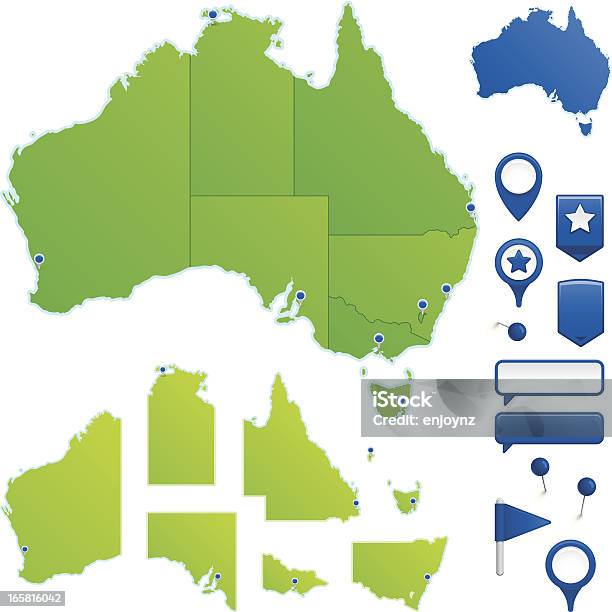호주 지도에 대한 스톡 벡터 아트 및 기타 이미지 - 지도, 호주, 컴퓨터 그래픽